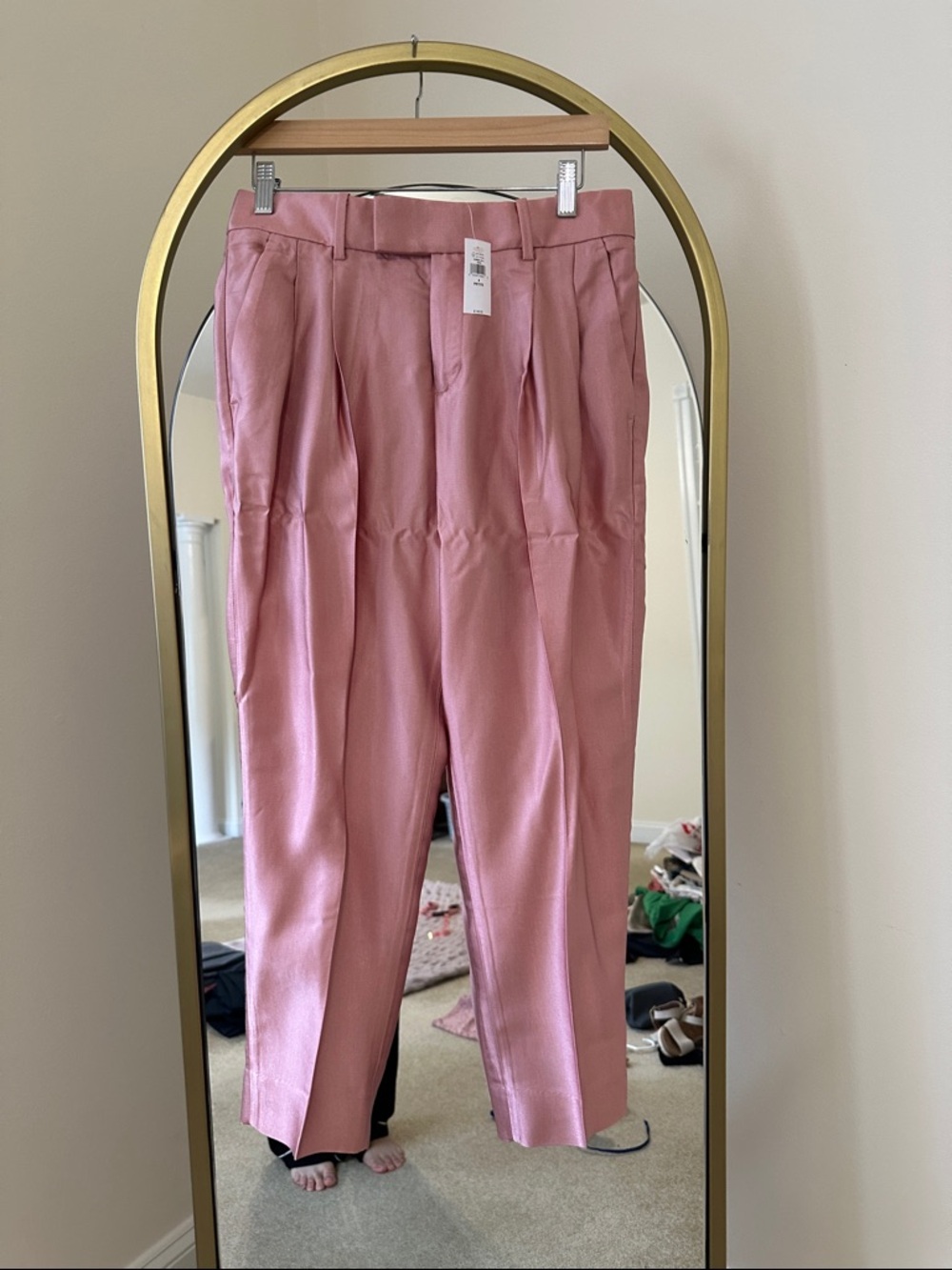 Banana Republic Rose Pink Pleated Trousers